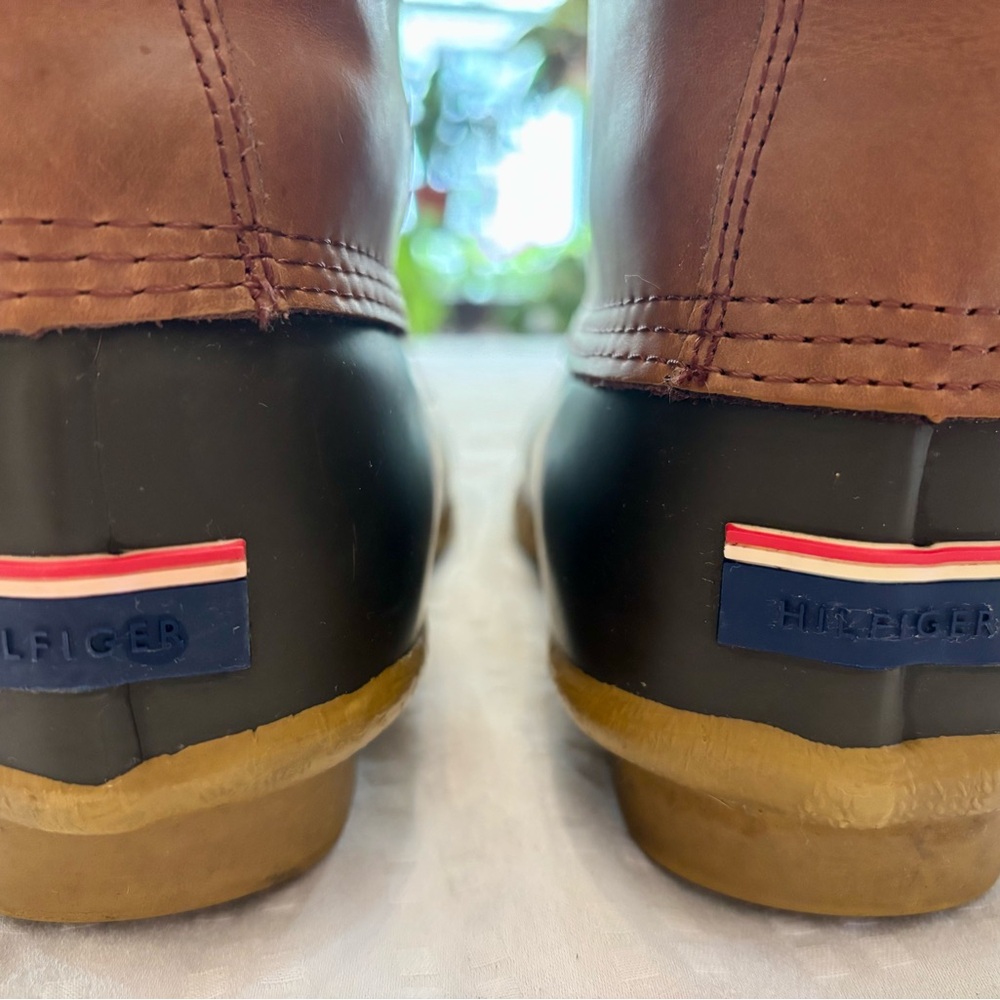 Tommy Hilfiger Ankle Boots Brown and Black with Plush Lining - Picture 5 of 8